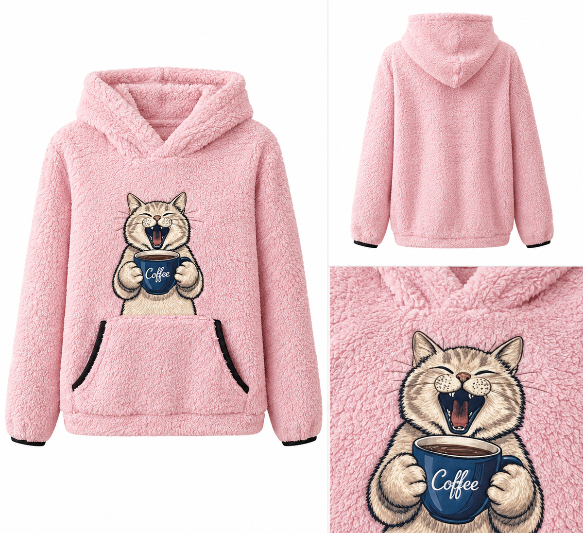 Sherpa™ Hoodie Women's pink kitty sherpa