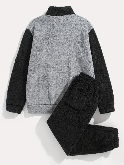 Sherpa™ Sweater & Pants Set – Grey Teddy Bear