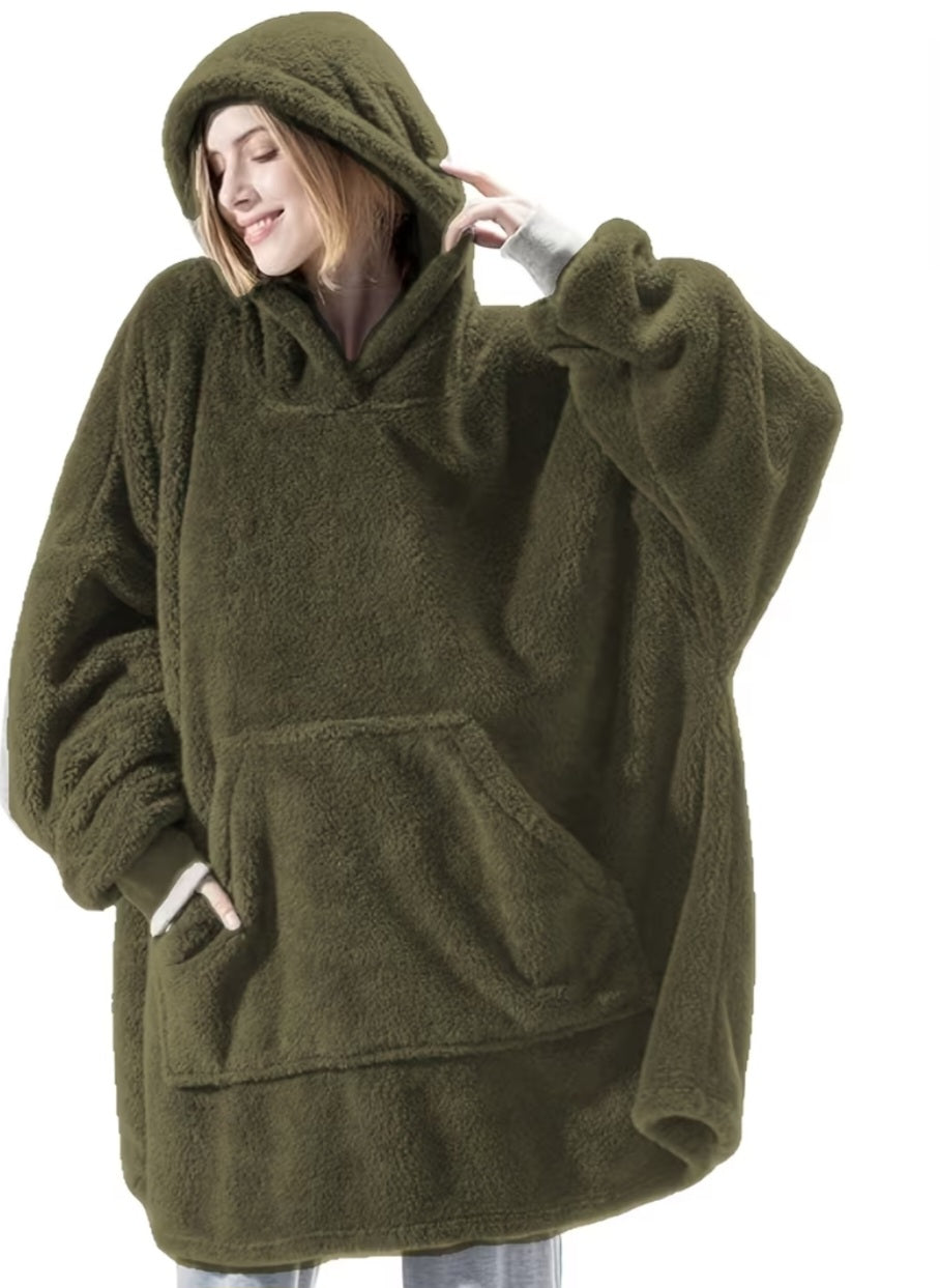 Sherpa™ OverSized Hoodie-Green